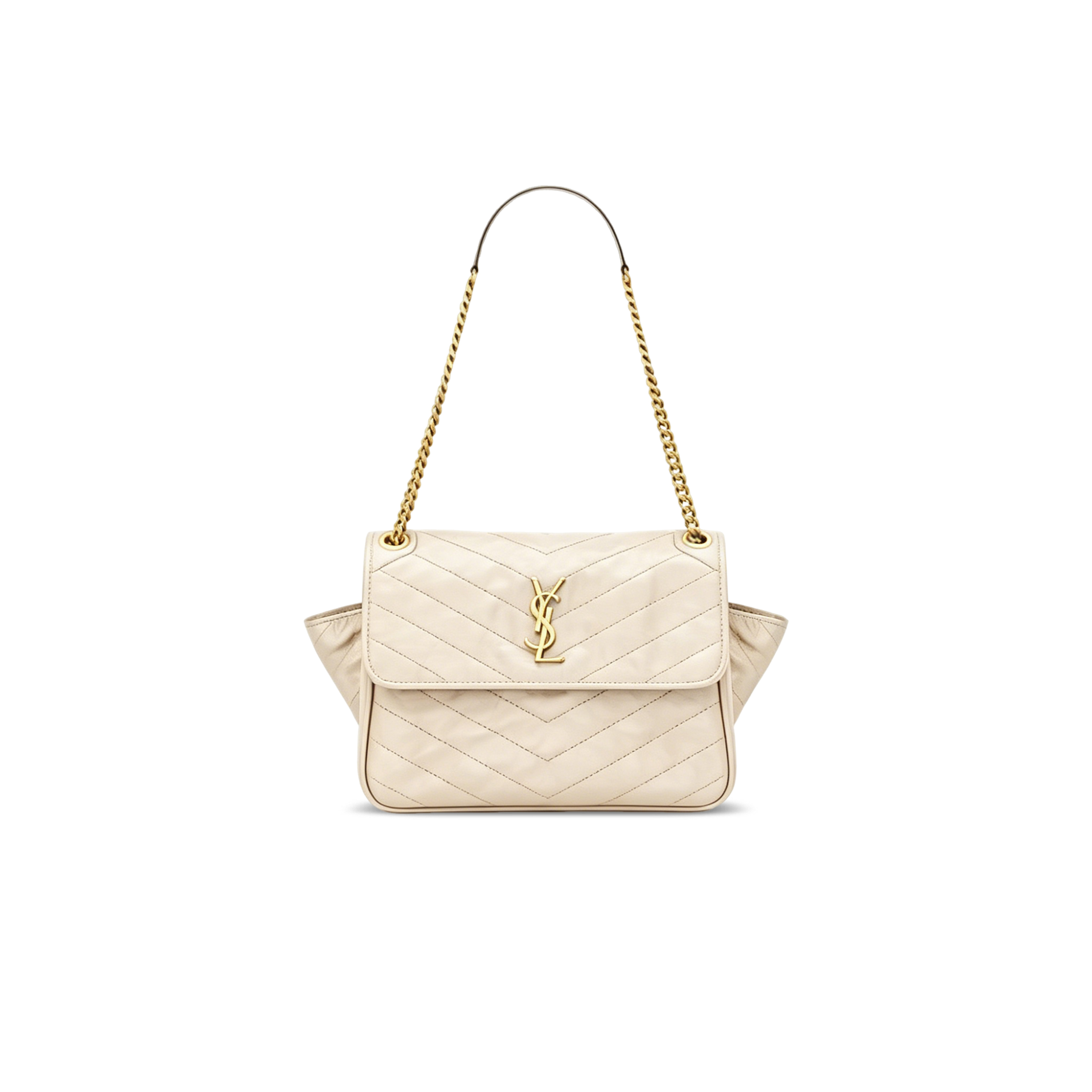 YSL NIKI TRIPOUCH IN VINTAGE LEATHER 812943 (28*20.5*13.5cm)